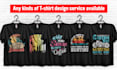 do custom fishing hunting bike car gym t shirt design