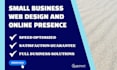 create a small business website with an online presence