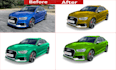 do image editing,replace color,color change,hair masking