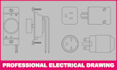 redraw electrical drawing and single line diagram in autocad