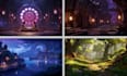 do fantasy places backgrounds ai