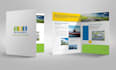 design professional, corporate, modern presentation folder and inserts