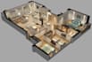 make a architecture 3d visualization floor plan using cgi