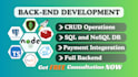 develope backend of your webapps using node js express js and databases