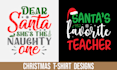 create christmas t shirt design bundles for you