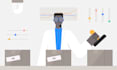 create a unique vector illustration in a flat style