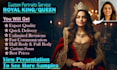 make custom renaissance royal portraits of king and queen for gift in 2 hours
