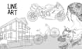 outline illustrations of your image, detailed line art