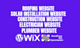 handyman website, plumber, roofing, electrician, construction, home services