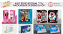 do kids, toy and baby product packaging with free brand logo