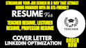 write a perfect teacher cover letter and resume