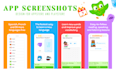 design screenshots for app store and play store
