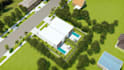 design house, villa, 3d exterior rendering and walkthrough
