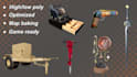 create 3d weapons, stylized props and 3d objects with texture
