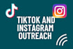 do instagram and tiktok influencer sourcing and outreach