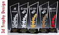 create 2d with  3d render trophy design for you