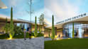 do architectural park garden backyard landscape 3d rendering