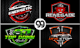 do 2d 3d auto detailing automotive car wash logo design