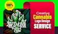 design luxurious cannabis weed hemp cbd business logo design