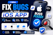 fix bugs and improve your android or ios mobile app