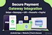 integrate razorpay stripe upi phonepe payment gateway in android app website