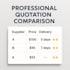 supplier quotes and create a price comparison sheet