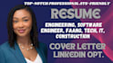 craft engineering, software engineer, faang, tech, IT, construction resume