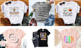 design custom typography t shirt