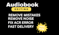 do edit, and master your audiobook to meet acx standards