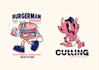 create cartoon retro vintage  rubber hose mascot logo