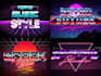 make a 80s futuristic synthwave retro 3d logo in chrome and neon