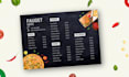 design food menu, restaurant menu, food flyer