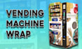 design eye catching vending machine, vending machine wrap,
