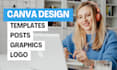 create custom canva designs for social media, presentations and branding