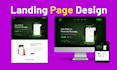 do wordpress landing page design, single page website or one page website design