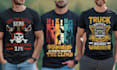 do bulk custom t shirt design for merch by amazon and pod