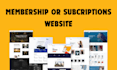 build wordpress membership website or subscriptions website