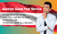 do austrian guest post with high da, dr permanent back links