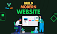design and develop your website using vue js or react js