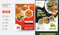 design food flyer, restaurant menu, cafe, bar menu digital screen or menu board