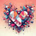 create ai generated abstract heart images