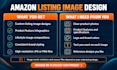 design amazon listing images with infographics and lifestyle visuals