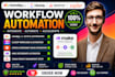 setup monday com crm clickup and zapier or make automation