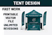 do canopy tent, back wall sides wall,table cover, flags , banner
