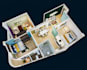 make 3d isometric view, 2d layout