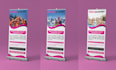 design professional roll up, retractable, pull up banner