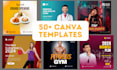 do attractive social media posts, banner, ads design in canva templates