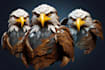 design outstanding eagle mascot logo with express delivery