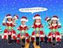 do funny group or family christmas cards