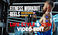 edit gym, fitness, workout reels for instagram, tiktok